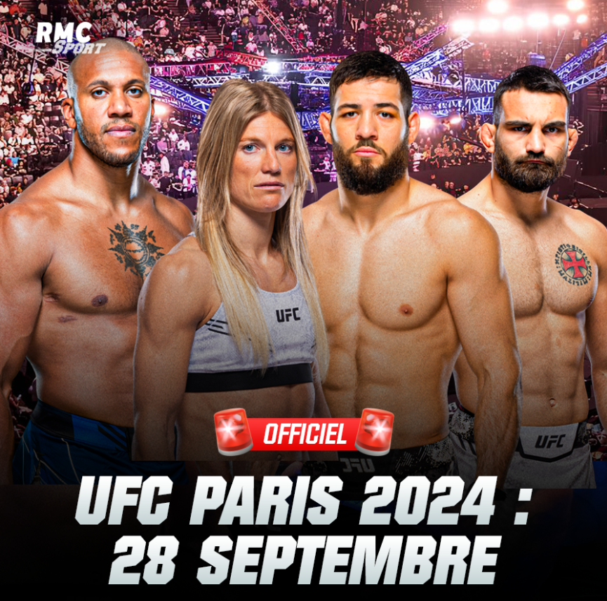 L'UFC revient à Paris pour une troisième fois le 28 septembre 2024 à l'Accor Arena