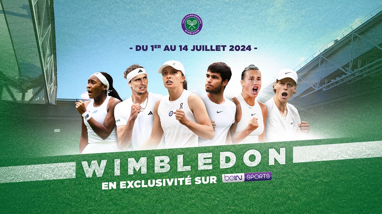 Wimbledon 2024 à suivre en direct et en exclusivité sur beIN SPORTS dès le 1er juillet