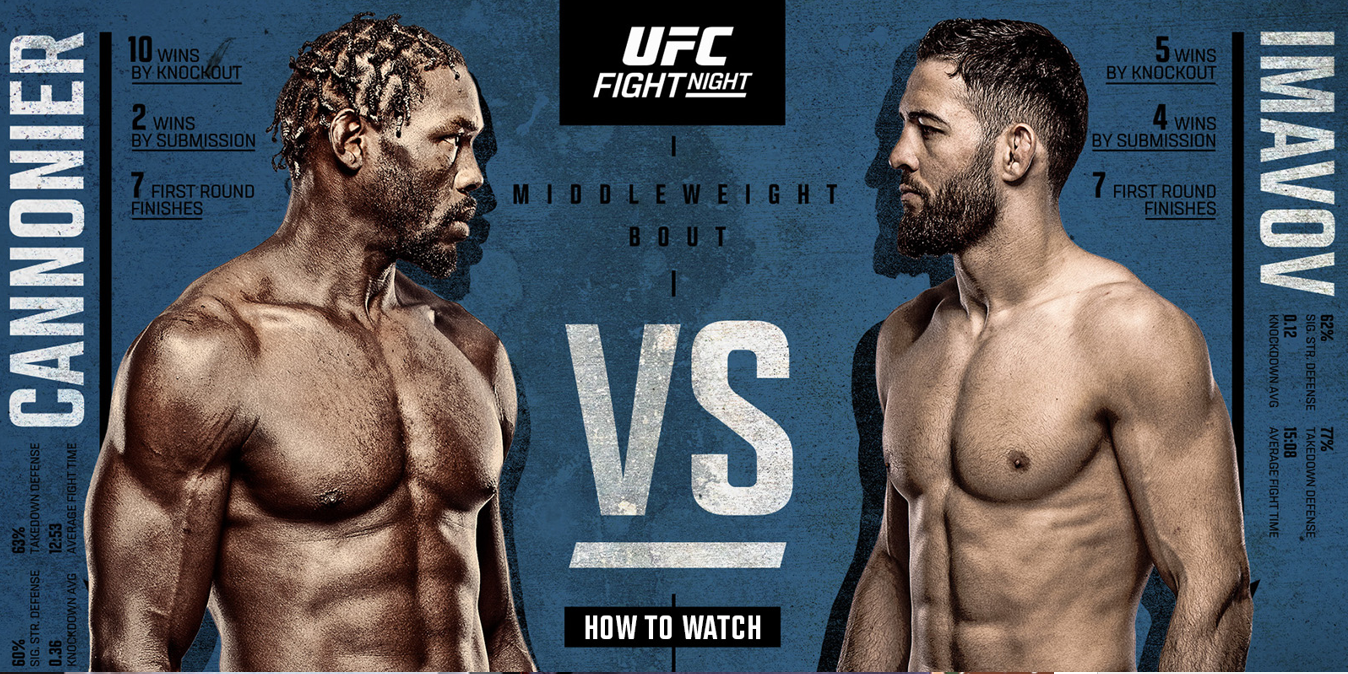 Imavov vs Cannonier (MMA - UFC Fight Night) Horaire, chaîne, diffusion TV et Streaming ?