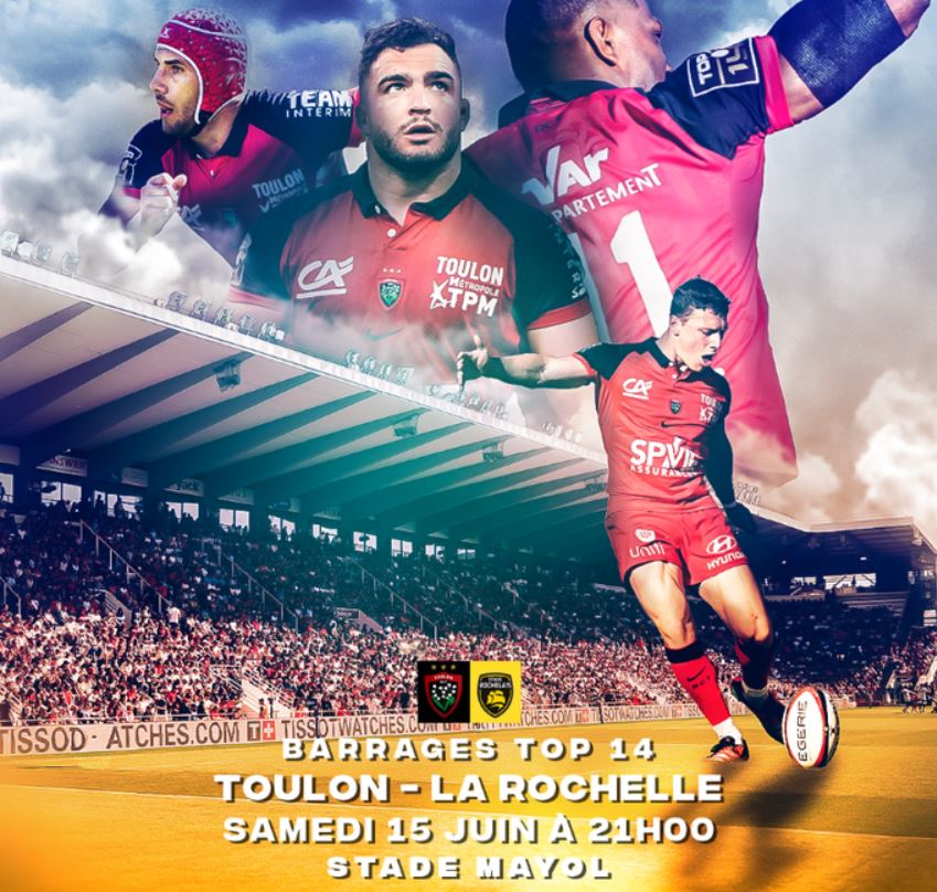 RC Toulon / Stade Rochelais (Rugby Barrage) Horaire, chaînes TV et Streaming ?